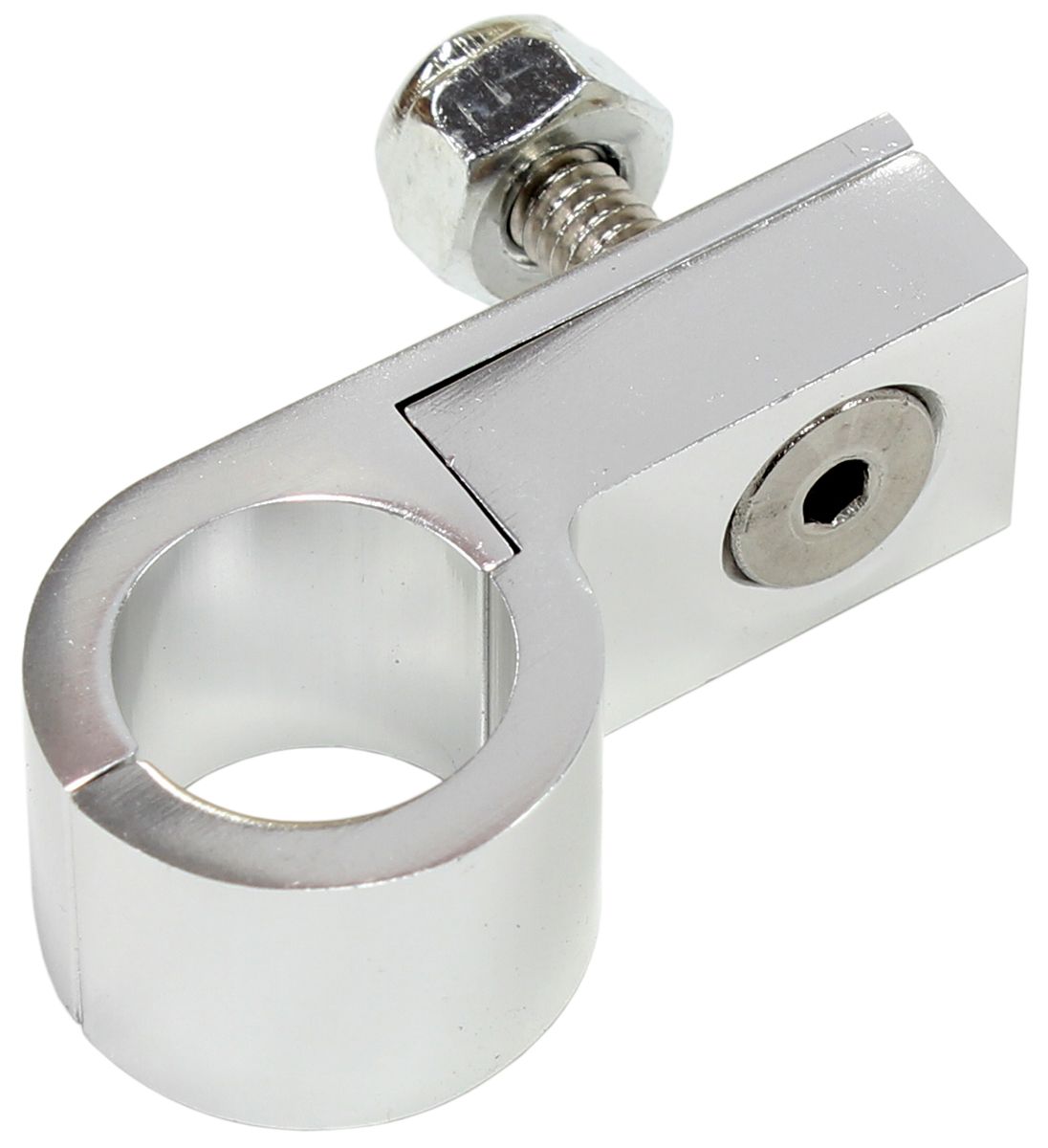 BILLET P STYLE CLAMP 5/16 LINESILVER 7.9MM ID OR 5/16" ID