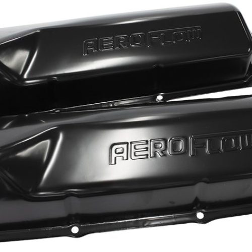 302 351C FORD STEEL VALVE COVERS BLACK WITH AF LOGO