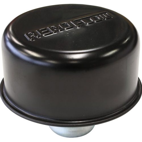 Black valve cover breather    Push in style, no spout w/logo