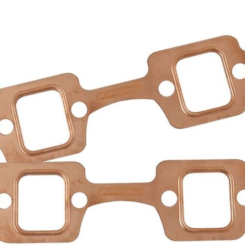SBF RECTANGLE EXHAUST GASKETS COPPER EMBOSSED 289 302 351