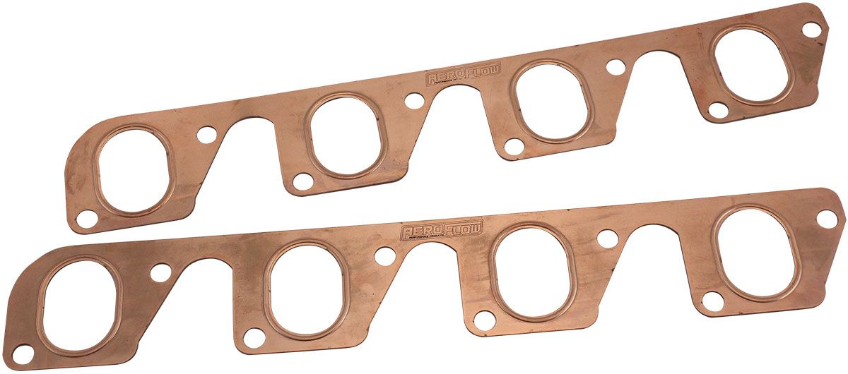 FORD CLEVELAND EXHAUST GASKETSCOPPER EMBOSSED 351C PAIR 2V