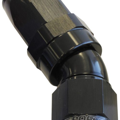 30 DEG HOSE END -08AN BLACK   FULL FLOW TAPER STYLE