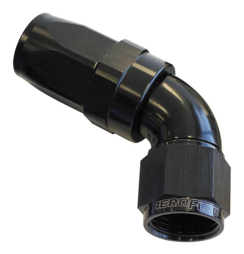 60 DEG HOSE END -04AN BLACK FULL FLOW TAPER STYLE