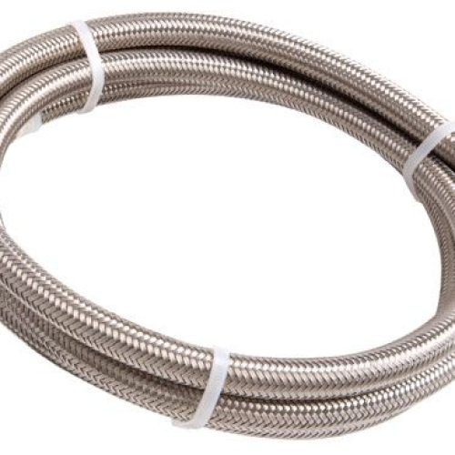 SS TEFLON BRAIDED HOSE -8AN   4.5 SILVER 10.6mm ID 13.7mm OD