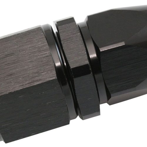 STEPPED STRAIGHT END -6 HOSE  TO -8AN REDUCER HOSE END BLACK