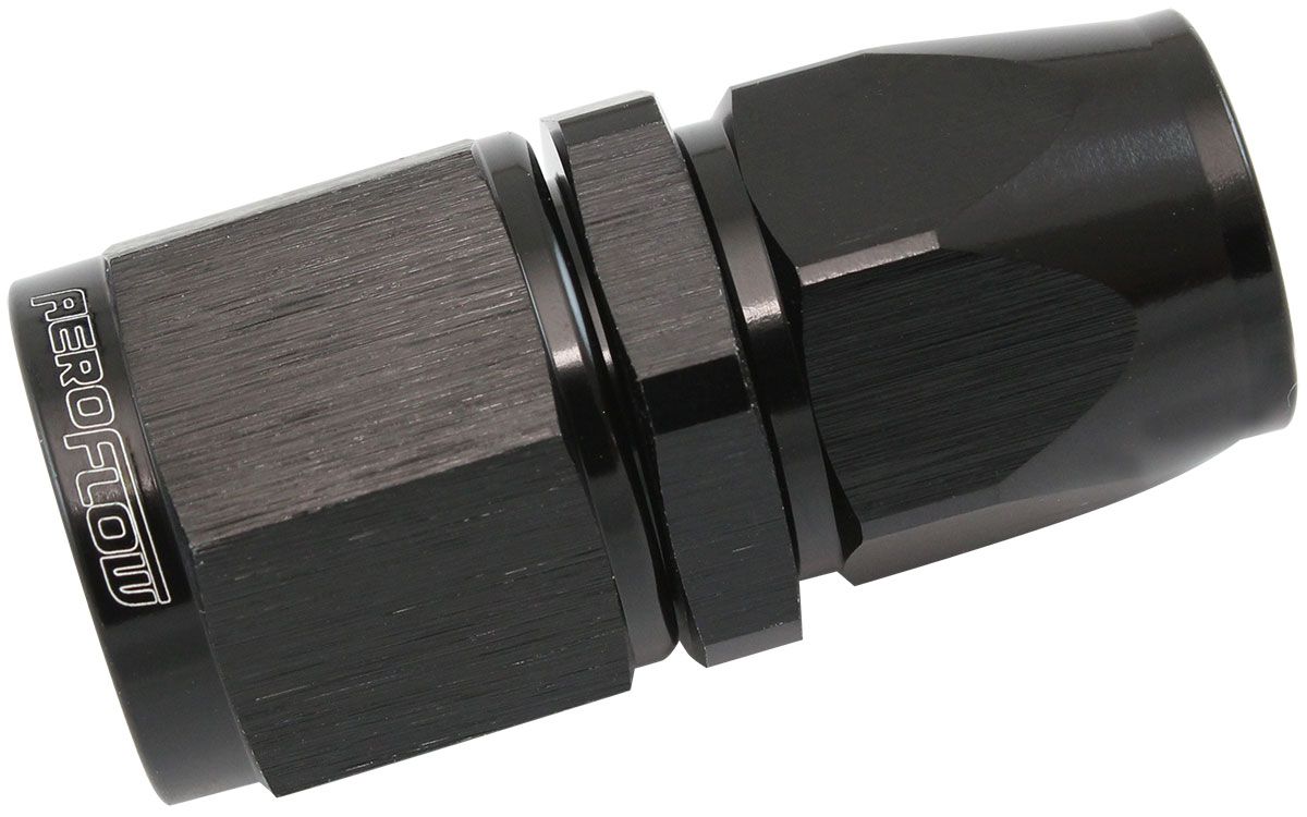 STEPPED STRAIGHT END -6 HOSE TO -8AN REDUCER HOSE END BLACK