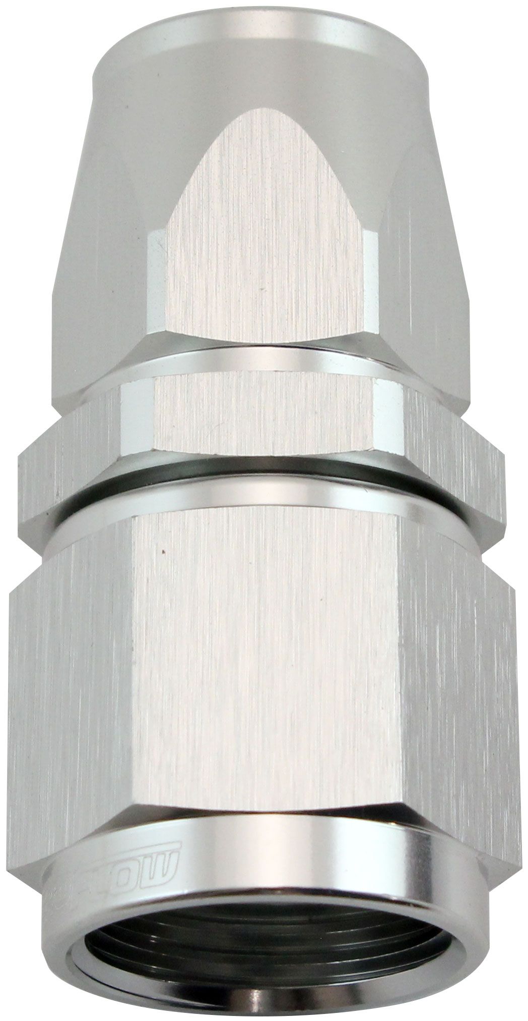 STEPPED STRAIGHT END -6 HOSE TO -8AN REDUCER HOSE END SILVE