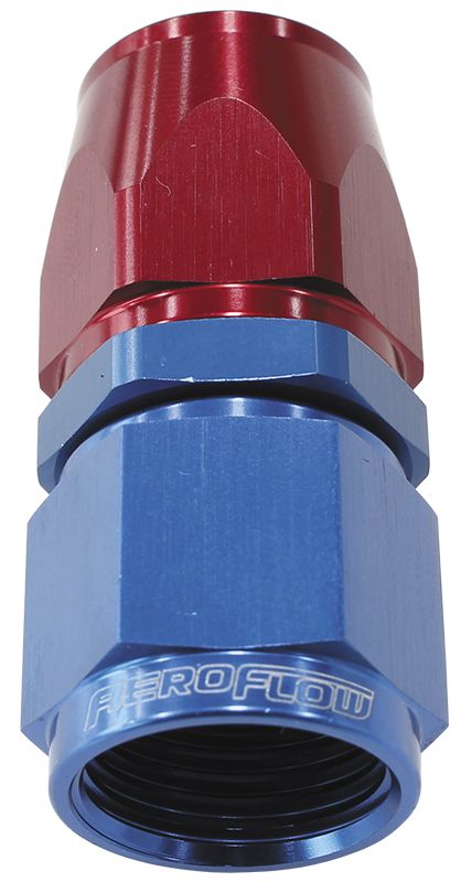 ALLOY STRAIGHT HOSE END -10AN BLUE SWIVEL NUT SUIT TEFLON