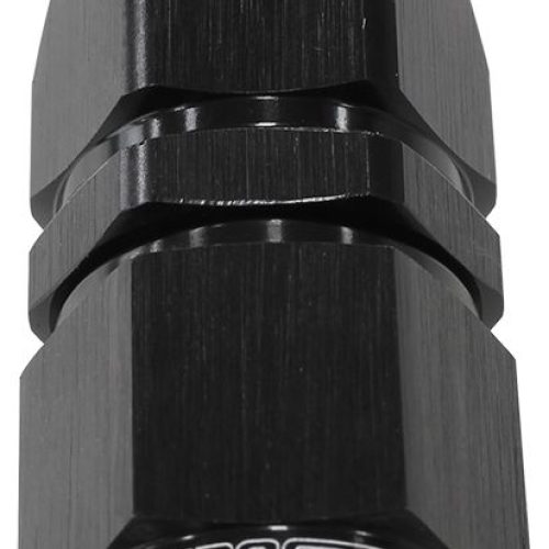 ALLOY STRAIGHT HOSE END -12AN BLACK SWIVEL NUT SUIT TEFLON
