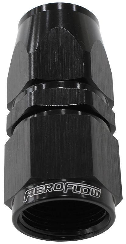 ALLOY STRAIGHT HOSE END -12AN BLACK SWIVEL NUT SUIT TEFLON