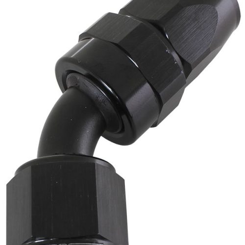 ALLOY 45 DEG HOSE END -3AN    BLACK SWIVEL NUT SUIT TEFLON