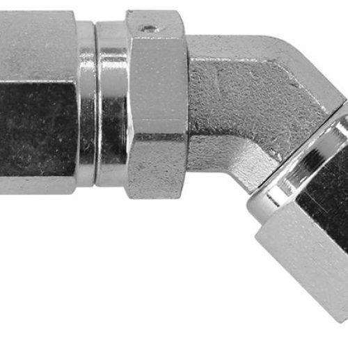 STEEL 45 DEG HOSE END -4AN    STEEL FULL SWIVEL SUIT TEFLON
