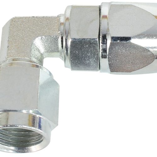 STEEL 90 DEG HOSE END -4AN    STEEL FULL SWIVEL SUIT TEFLON