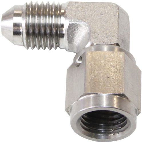 S/S 90 DEG FEMALE – MALE -4AN STAINLESS STEEL SWIVEL NUT