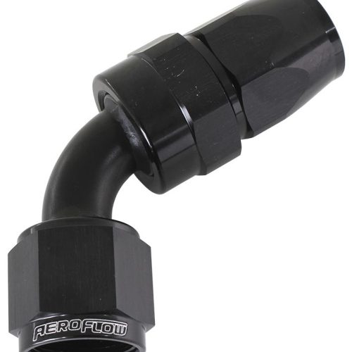 ALLOY 60 DEG HOSE END -10AN BLACK SWIVEL NUT SUIT TEFLON