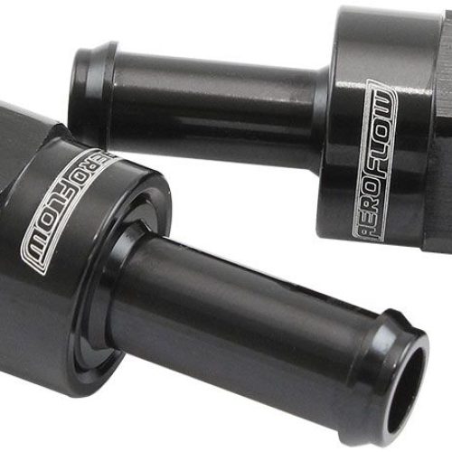 STRAIGHT -6AN HOSE END TO 5/16BARB TEFLON 200 SERIES BLACK