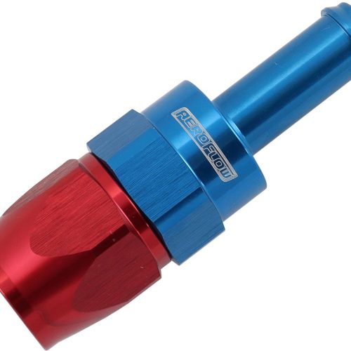 STRAIGHT -6AN HOSE END TO 3/8″BARB TEFLON 200 SERIES BLUE