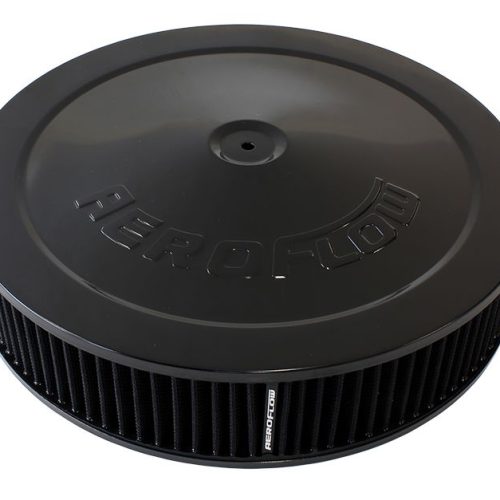 14″ X 3″  AIR CLEANER  ASSY   5-1/8″ DROP BASE BLACK COTTON