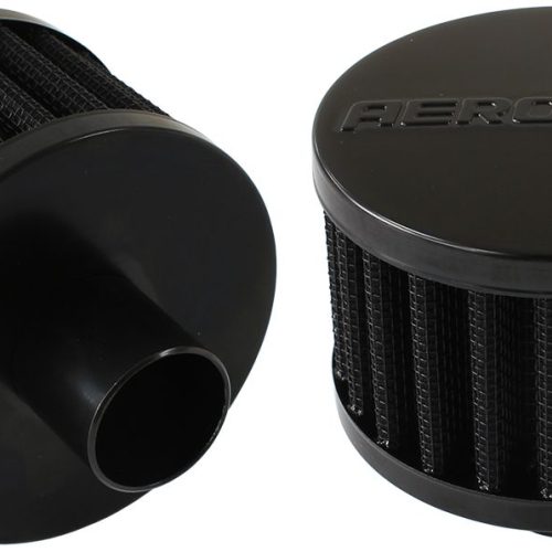 1″ PUSH IN  BREATHER FILTER   3″ O.D,2″ H, BLACK TOP