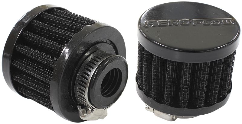 5/8" UNIV CLAMP ON FILTER 2" O.D,1-1/2" H,BLACK TOP