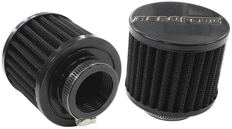 1-3/8" UNIV CLAMP ON FILTER 3" O.D,2-1/2" H, BLACK TOP