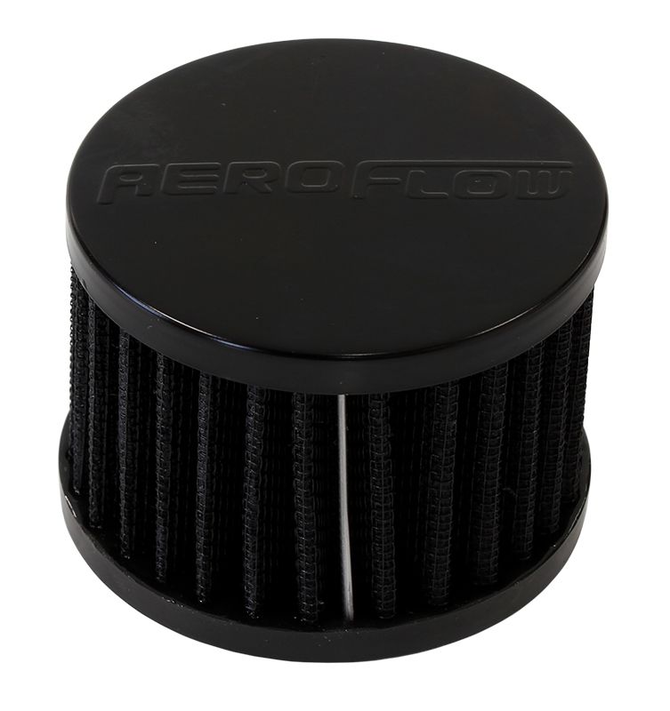 1-1/4" PUSH IN BREATHER FILTER3" O.D,2-1/2" H,BLACK TOP