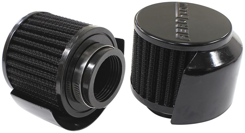 1-1/2" BREATHER FILTER WITH SHIELD 3"O.D,2-1/2"H BLACK TOP