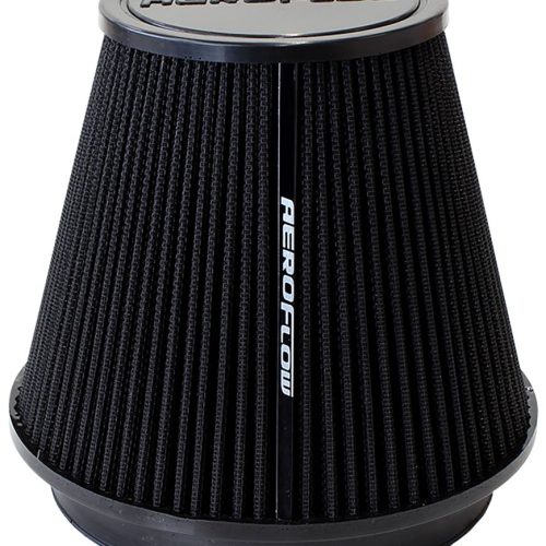 6″ CLAMP-ON TAPERED FILTER    7.75 / 4.6 O.D, 6.1″ H BLACK