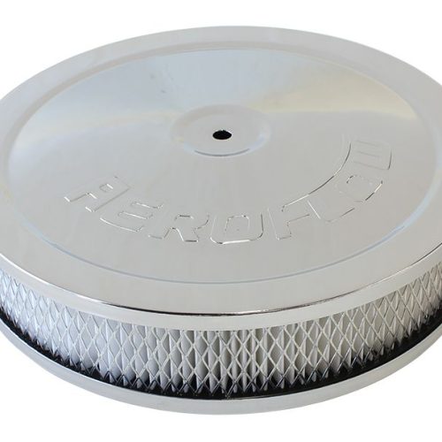 9″ X 2″  AIR CLEANER  ASSEMBLY5-1/8″ NECK, CHROME, PAPER