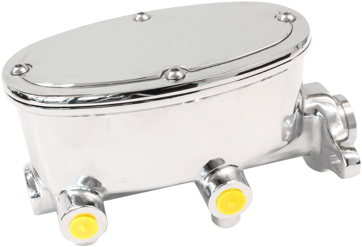 BRAKE TANDEM MASTER CYLINDER 1" BORE CAST ALUMIN CHROME