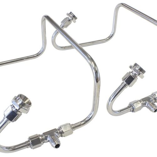DUAL INLET FUEL LINE KIT SUIT 4150 HOLLEY CARB S/STEEL