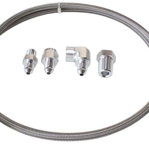 -4AN x 4ft BRAIDED SS LINE KITWITH FITTINGS INCLUDED
