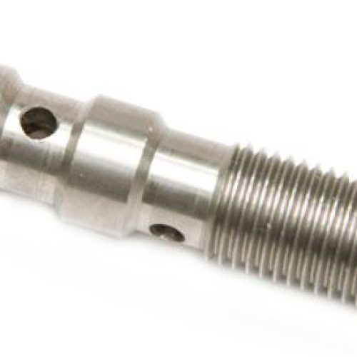 DOUBLE BANJO BOLT 3/8 X24 STAINLESS 40MM LONG