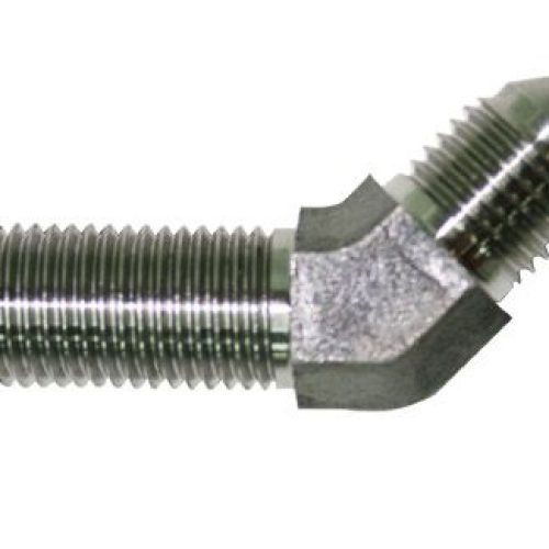 STAINLESS -3AN BULKHEAD 45DEG STAINLESS NUT SEPERATE