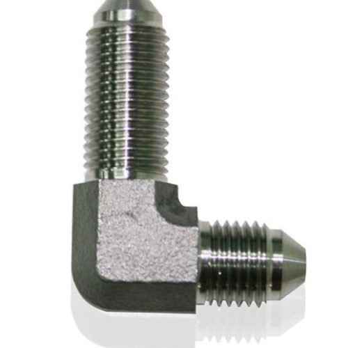 STAINLESS -4AN BULKHEAD 90DEG STAINLESS NUT SEPERATE
