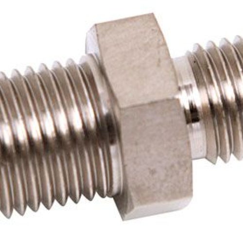 -3AN TO INVERTED 7/16 x 24 STAINLESS MALE TO MALE