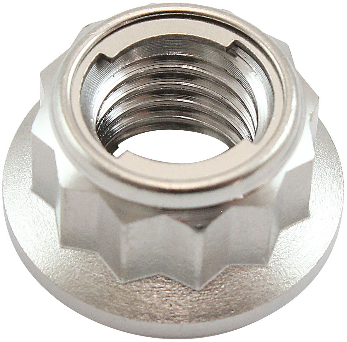 M10x1.25 TITANIUM LOCKING NUT 12 POINT SINGLE M10 x 1.25mm