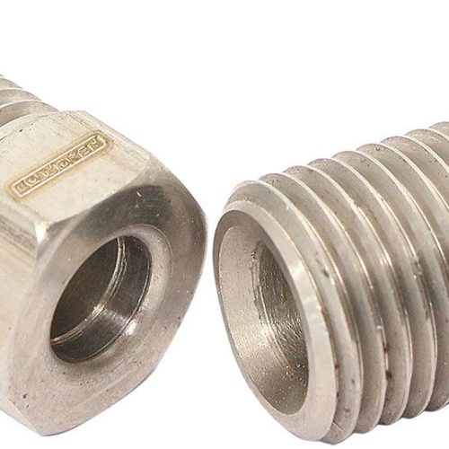 S/S INVERTED FLARE TUBE NUT   3/16″ HARD LINE TO M10 X 1.0MM