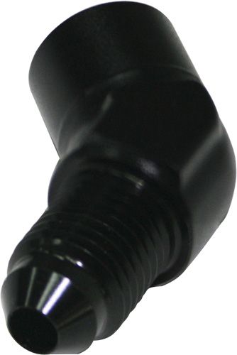 45 Deg Female 1/8 NPT to -3 Black