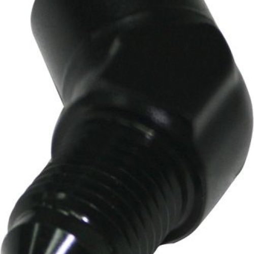 45 Deg Female 1/8 NPT to -4 Black