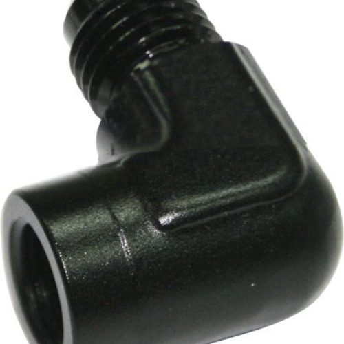 90 Deg adaptor 1/8 NPT to -3 Black