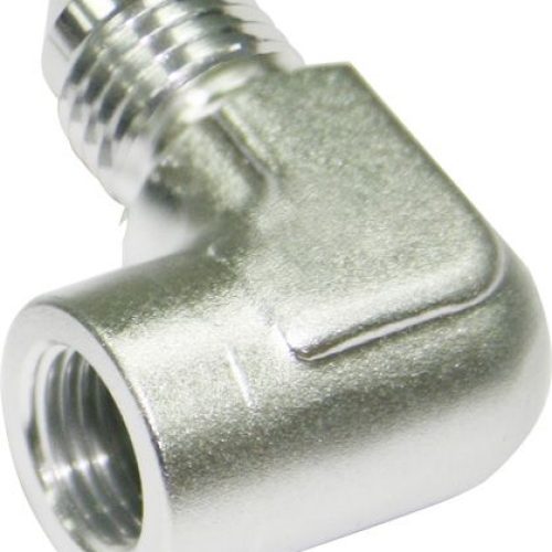 90 Deg adaptor 1/8 NPT to -4 Silver