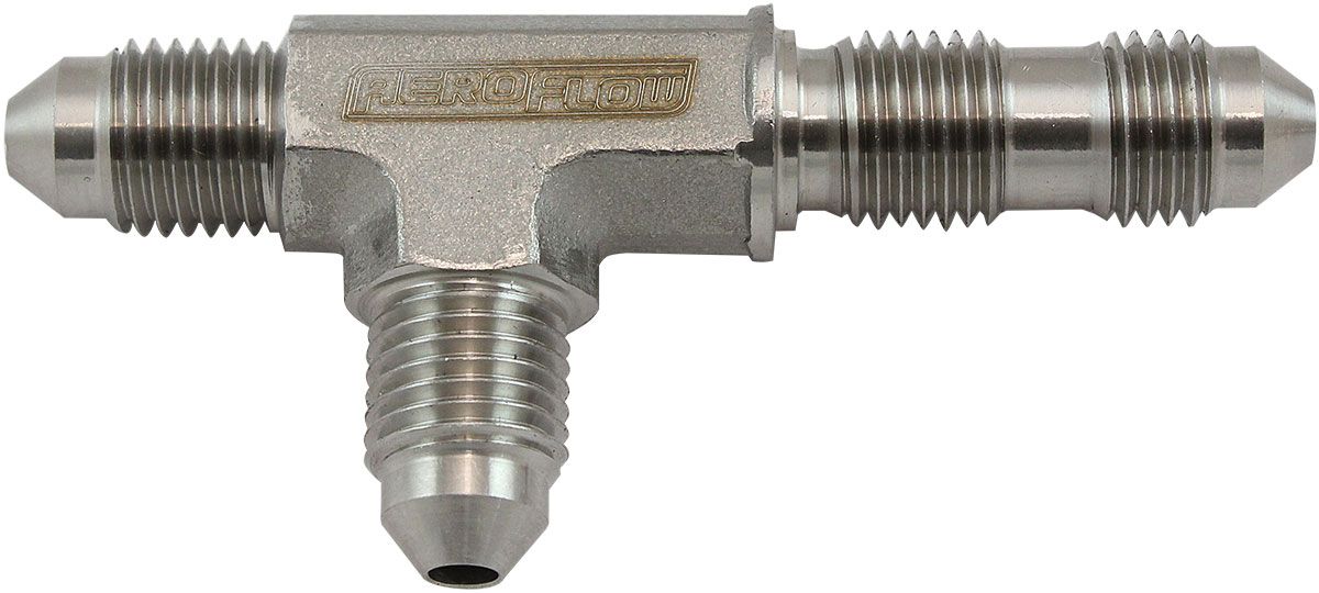 STAINLESS -3AN BULKHEAD ON THERUN TEE STAINLESS STEEL