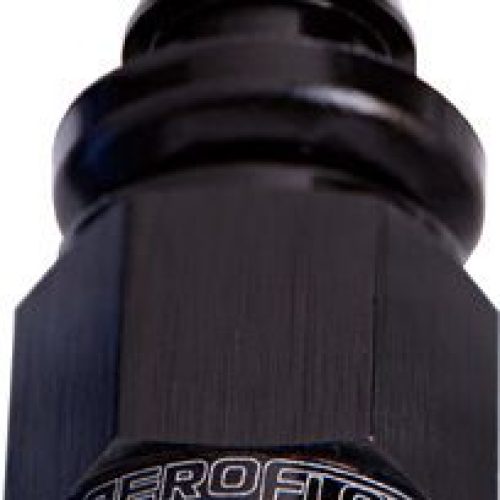 STRAIGHT PUSH LOCK END -6AN   BLACK NO CLAMP REQUIRED 25pk