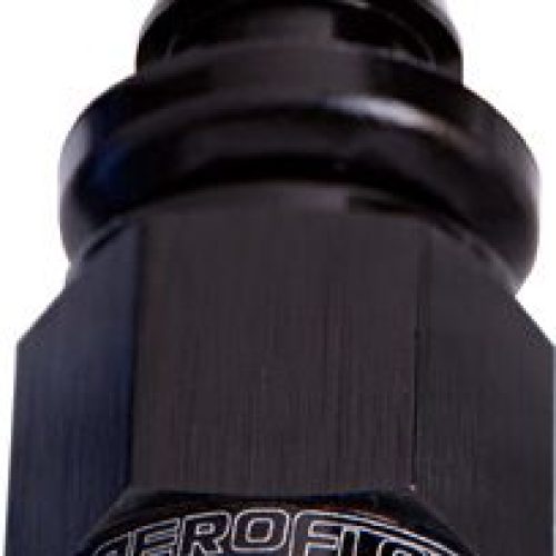 STRAIGHT PUSH LOCK END -6AN   BLACK NO CLAMP REQUIRED