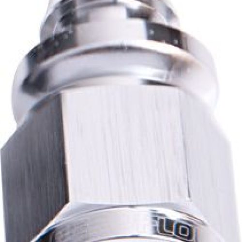 STRAIGHT PUSH LOCK END -8AN   SILVER NO CLAMP REQUIRED