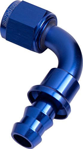 90 DEG PUSH LOCK END -4AN BLUE NO CLAMP REQUIRED 25pk