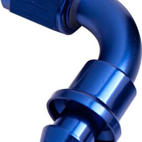 90 DEG PUSH LOCK END -4AN BLUE NO CLAMP REQUIRED