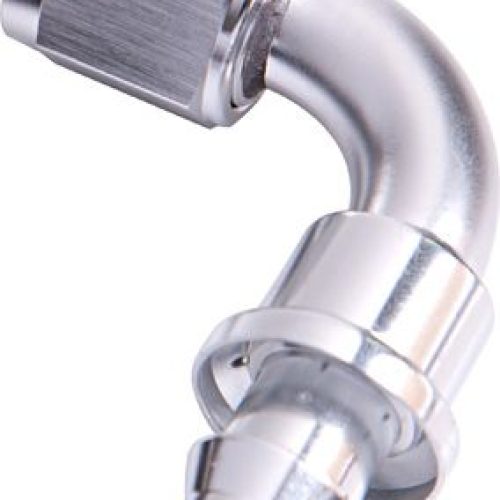 90 DEG PUSH LOCK END -4AN SILVER NO CLAMP REQUIRED