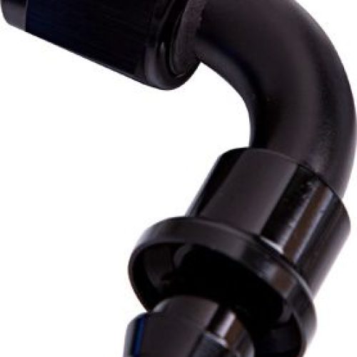 90 DEG PUSH LOCK END -12AN    BLACK NO CLAMP REQUIRED